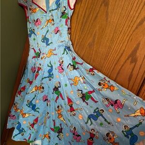 Pinup Couture Heidi Dress Space Babes Print |  Pinup VLV Pageant